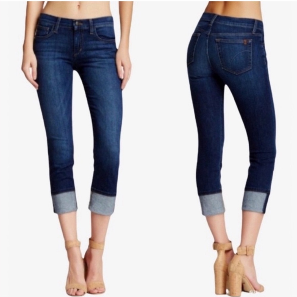 Joe's Jeans in Dark Blue Lexington Cuffed Crop Denim Women's SZ30